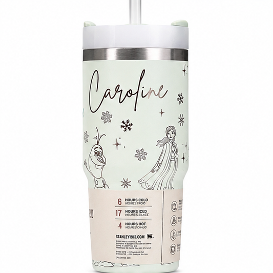 Personalized Elsa Tumbler with Custom Name for Kids