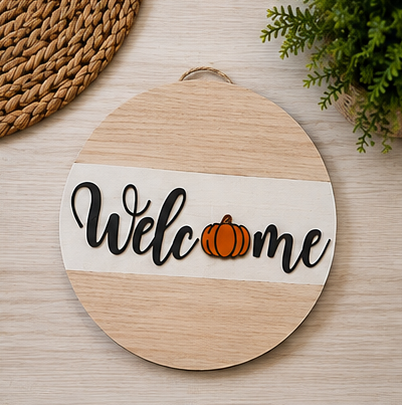 Interchangeable Seasonal Welcome Sign