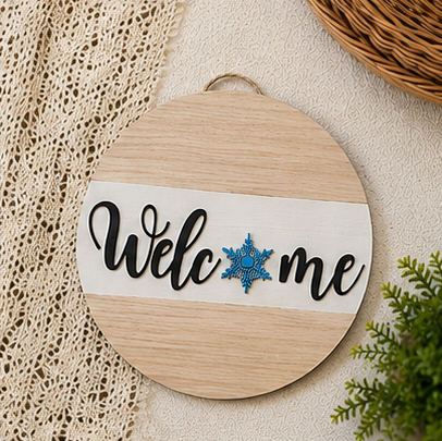 Interchangeable Seasonal Welcome Sign