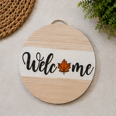 Interchangeable Seasonal Welcome Sign