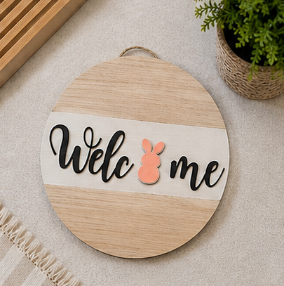 Interchangeable Seasonal Welcome Sign