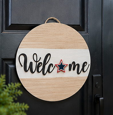 Interchangeable Seasonal Welcome Sign