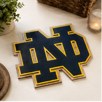 Notre Dame Wooden Wall Sign - Layered Wood