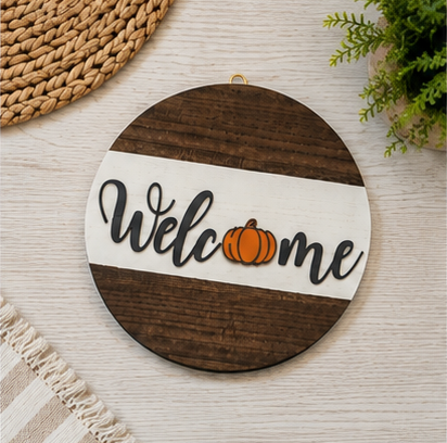 Interchangeable Seasonal Welcome Sign