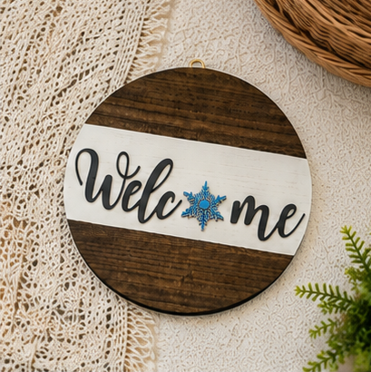 Interchangeable Seasonal Welcome Sign