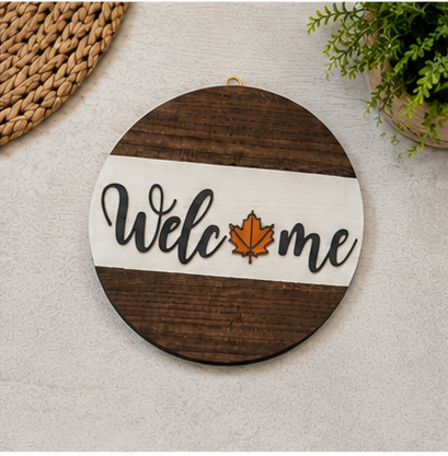 Interchangeable Seasonal Welcome Sign