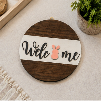 Interchangeable Seasonal Welcome Sign