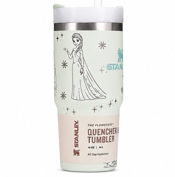 Personalized Elsa Tumbler with Custom Name for Kids