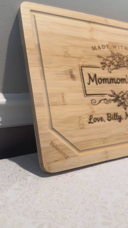 Personalized Engraved Grandma's Kitchen Bamboo Cutting Board