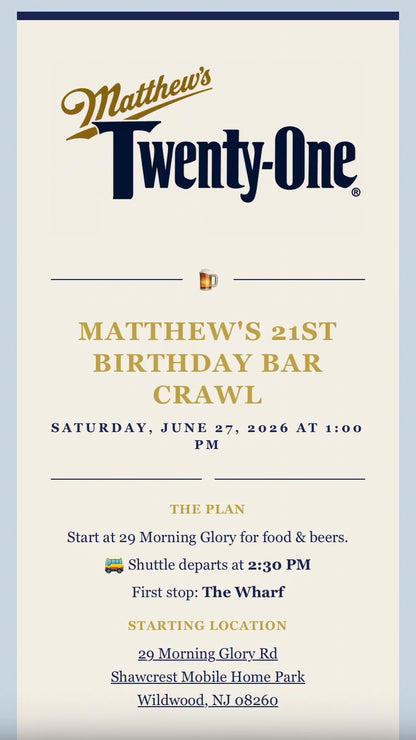 Custom Digital Invitation & RSVP Website